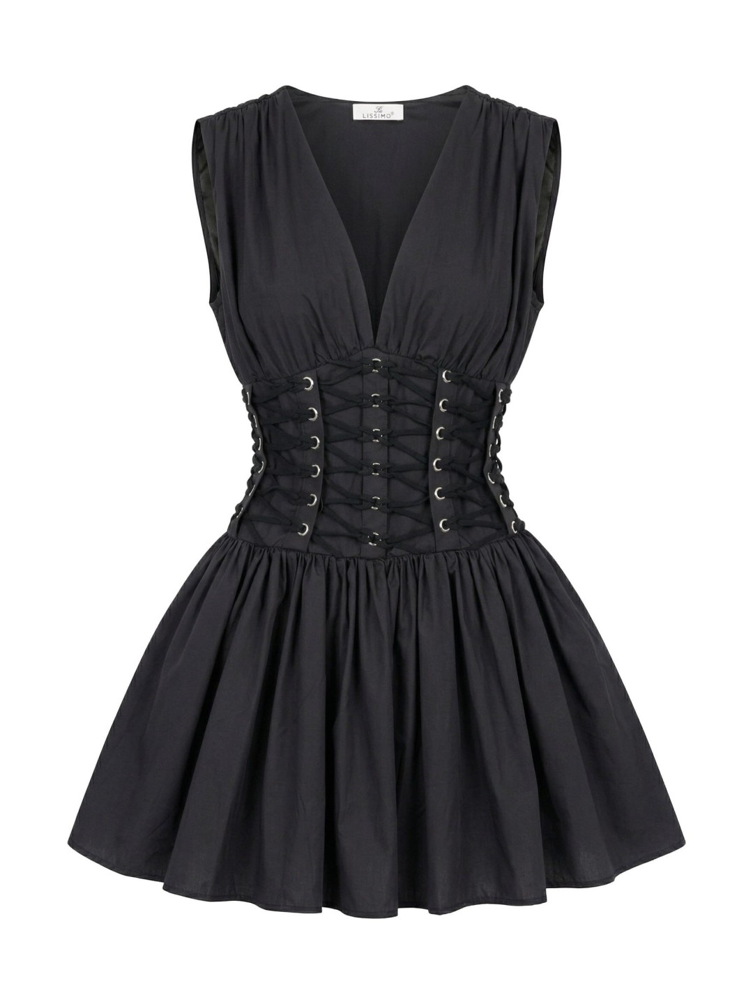 VESTIDO CUERDAS EXCLUSIVO - NEGRO