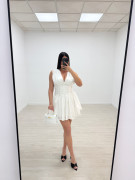 VESTIDO CUERDAS EXCLUSIVO - BLANCO