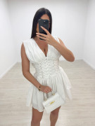 VESTIDO CUERDAS EXCLUSIVO - BLANCO