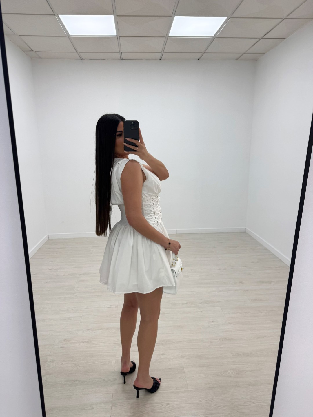 VESTIDO CUERDAS EXCLUSIVO - BLANCO