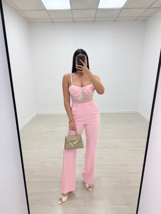 PANTALÓN DE VESTIR EXCLUSIVO - ROSA