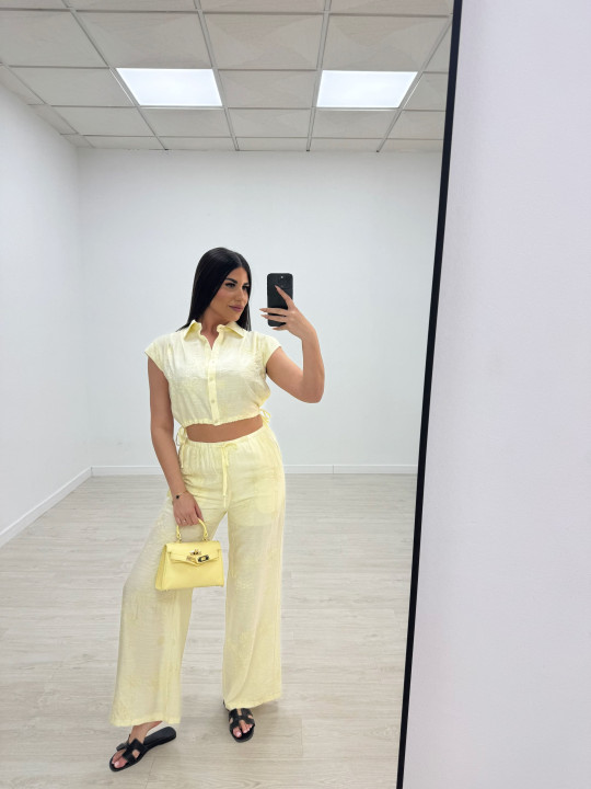 CONJUNTO BORDADO - AMARILLO BUTTER