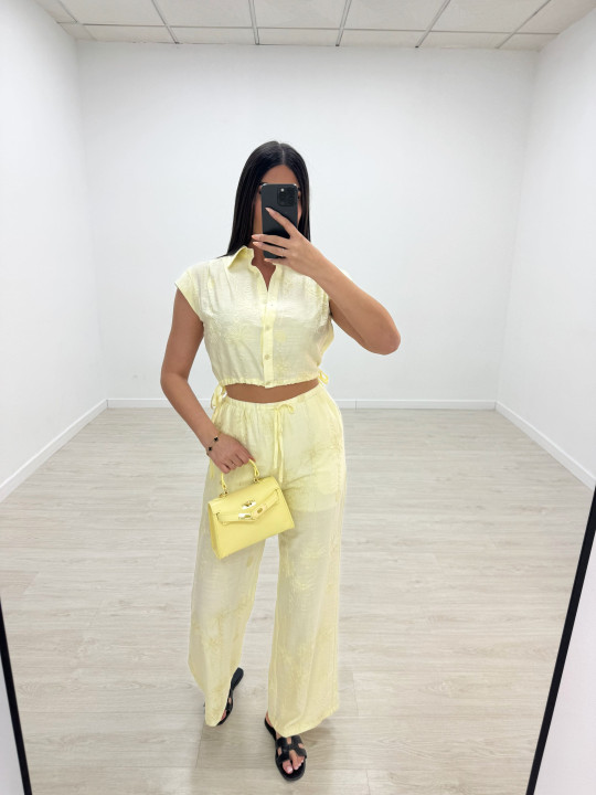 CONJUNTO BORDADO - AMARILLO BUTTER