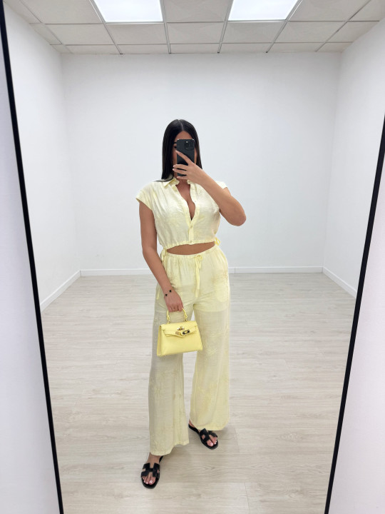 CONJUNTO BORDADO - AMARILLO BUTTER