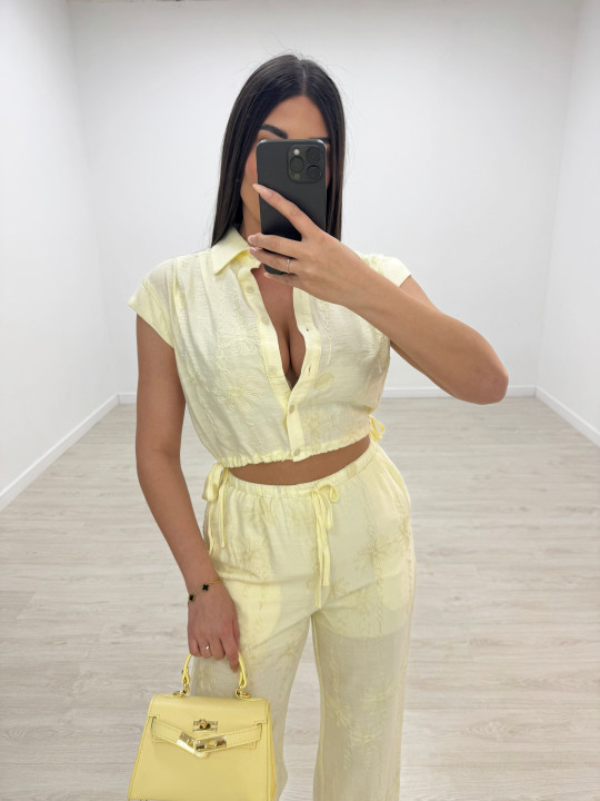 CONJUNTO BORDADO - AMARILLO BUTTER
