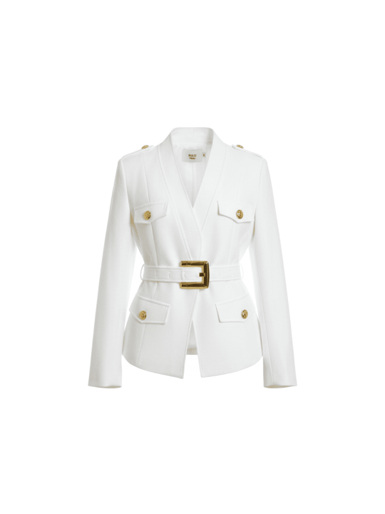 BLAZER PREMIUM CINTURÓN - BLANCA