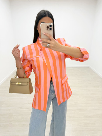 BLAZER CRUZADA RAYAS.