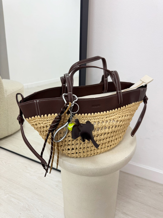 BOLSO POLENE PREMIUM - MARRÓN (PIEL 100%)