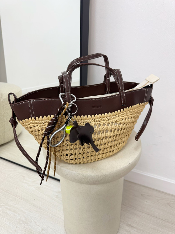 BOLSO POLENE PREMIUM - MARRÓN (PIEL 100%)