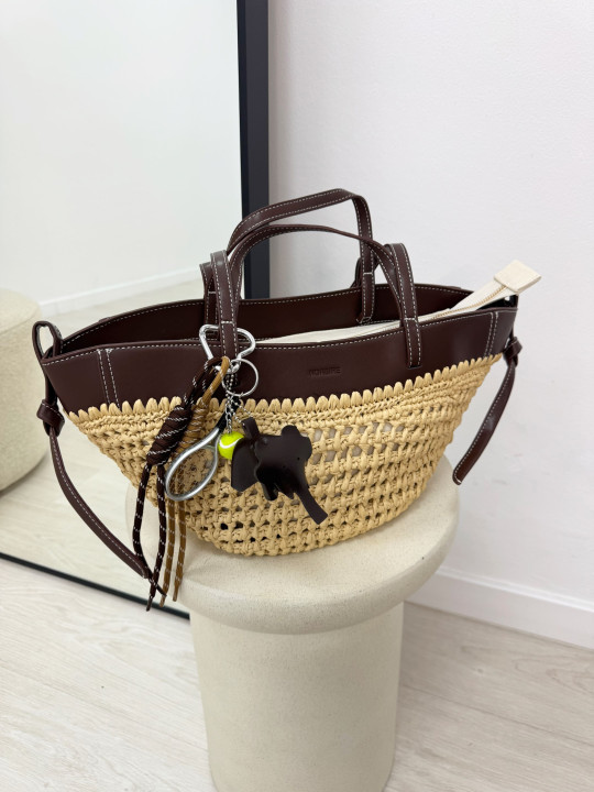 BOLSO POLENE PREMIUM - MARRÓN (PIEL 100%)