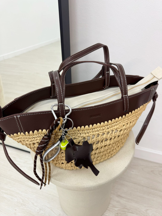 BOLSO POLENE PREMIUM - MARRÓN (PIEL 100%)