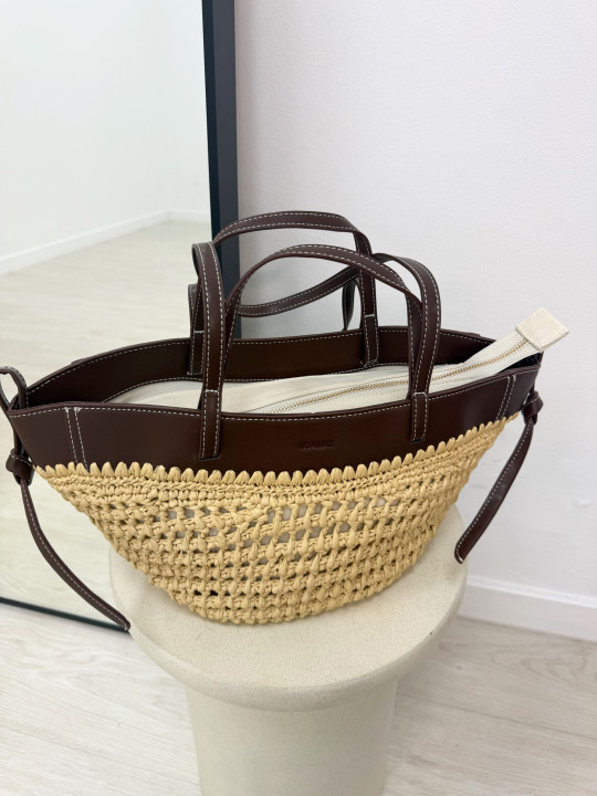 BOLSO POLENE PREMIUM - MARRÓN (PIEL 100%)