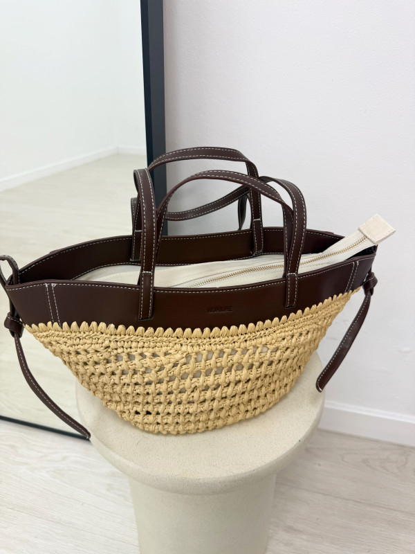 BOLSO POLENE PREMIUM - MARRÓN (PIEL 100%)