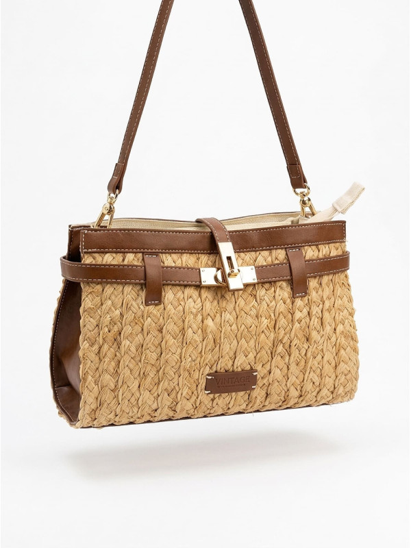 BOLSO RAFIA KELLY - MATERIAL (PIEL)