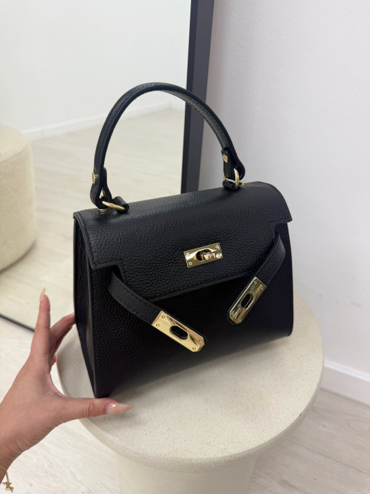 BOLSO MAXI KELLY (PIEL 100%) - NEGRO