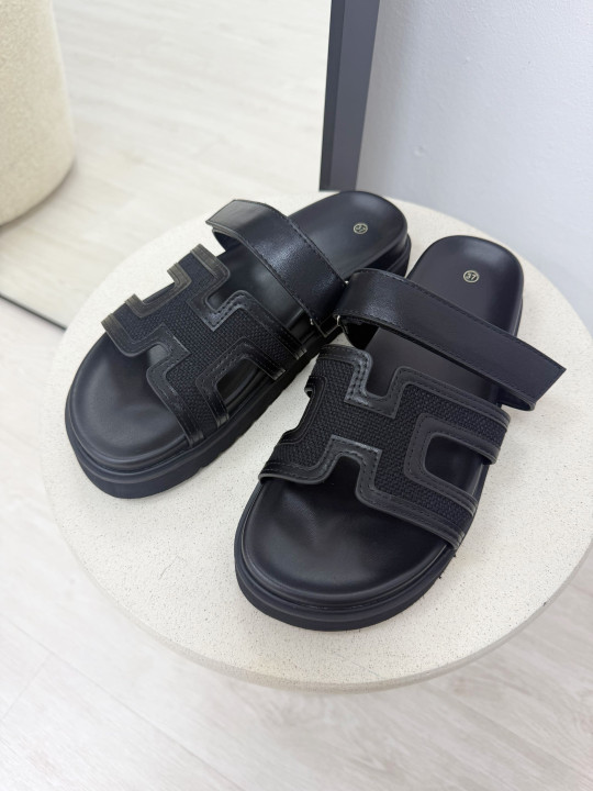 SANDALIAS HERMS - NEGRA