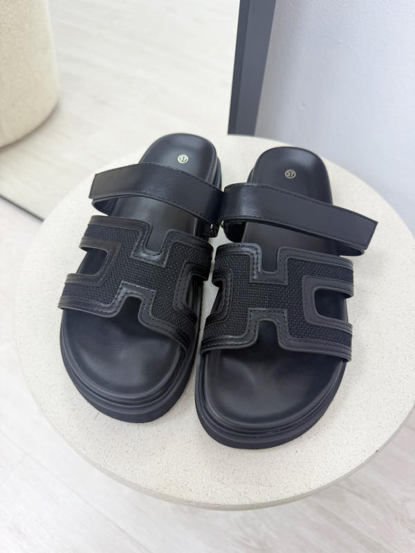 SANDALIAS HERMS - NEGRA