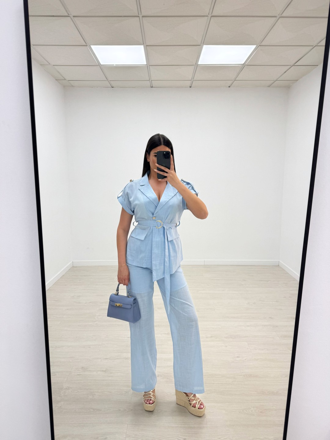 CONJUNTO LINO EXCLUSIVO - CELESTE