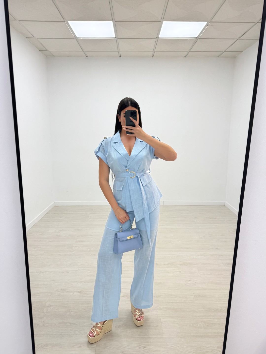 CONJUNTO LINO EXCLUSIVO - CELESTE