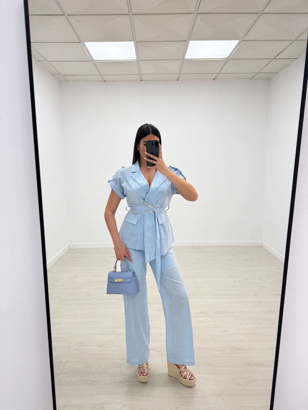 CONJUNTO LINO EXCLUSIVO - CELESTE