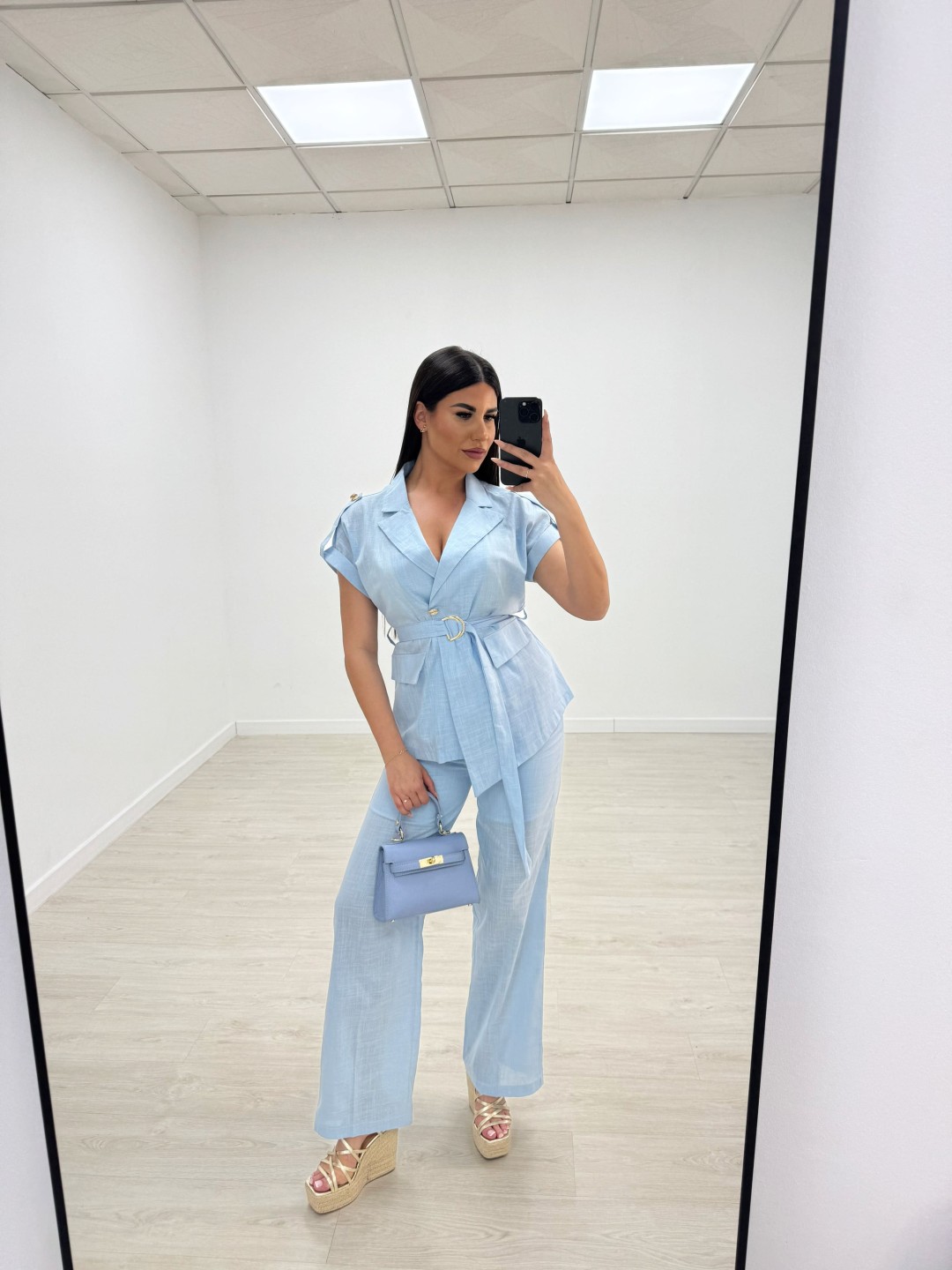 CONJUNTO LINO EXCLUSIVO - CELESTE