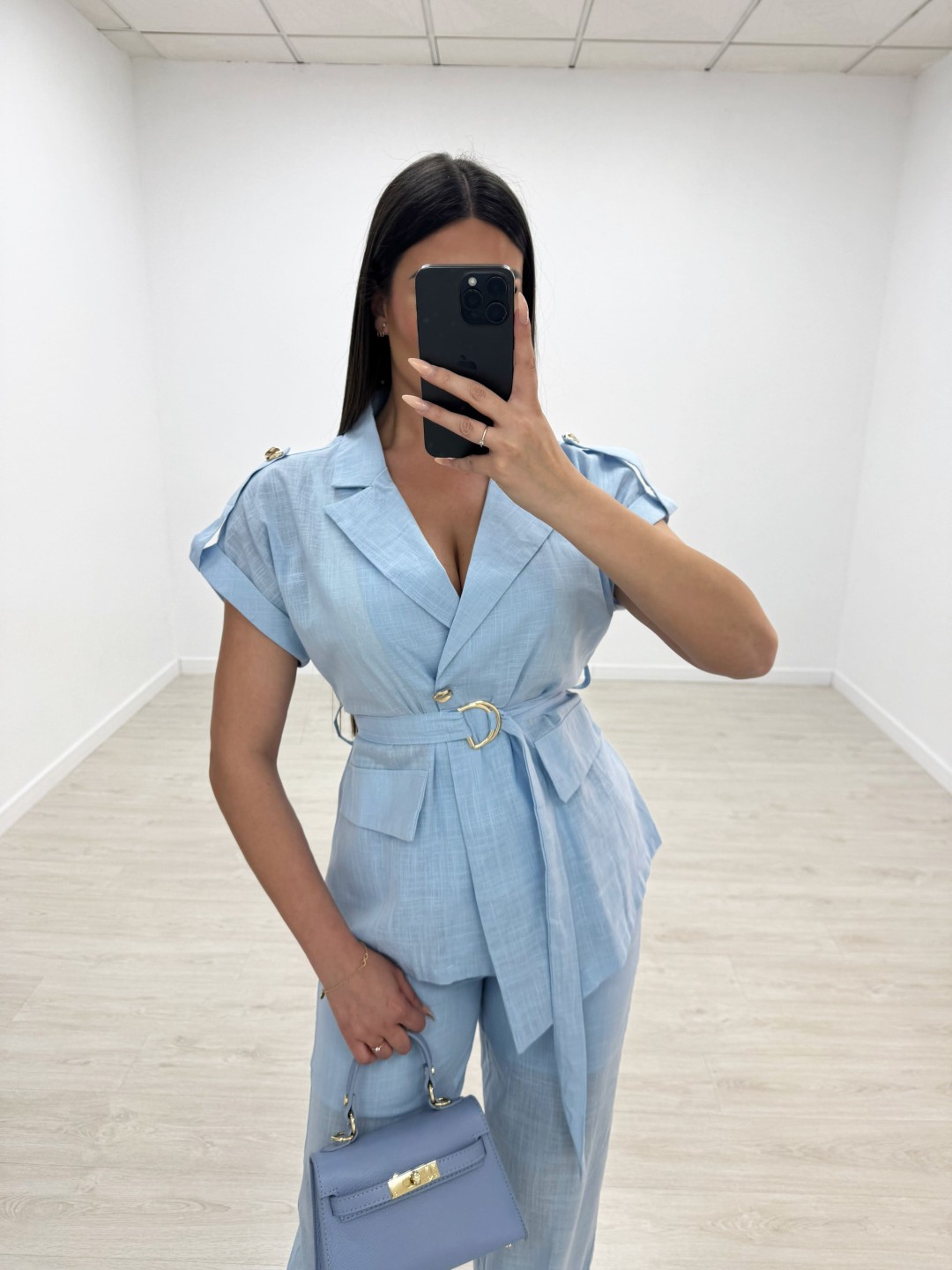 CONJUNTO LINO EXCLUSIVO - CELESTE