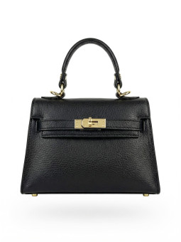 BOLSO MINI KELLY (PIEL 100%) - NEGRO