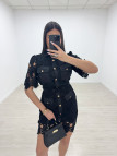 CONJUNTO FALDA PERFORADO Y BORDADO - NEGRO