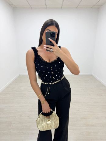 TOP ANTONELLA LUNARES - NEGRO