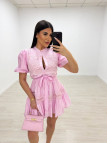 VESTIDO MINI EXCLUSIVO BORDADO - ROSA