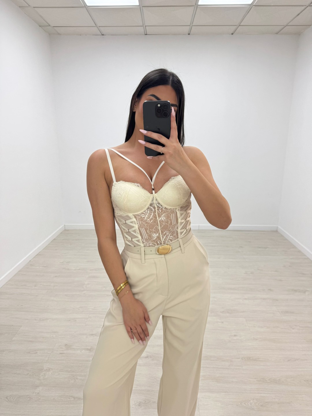 BODY ENCAJE - BEIGE