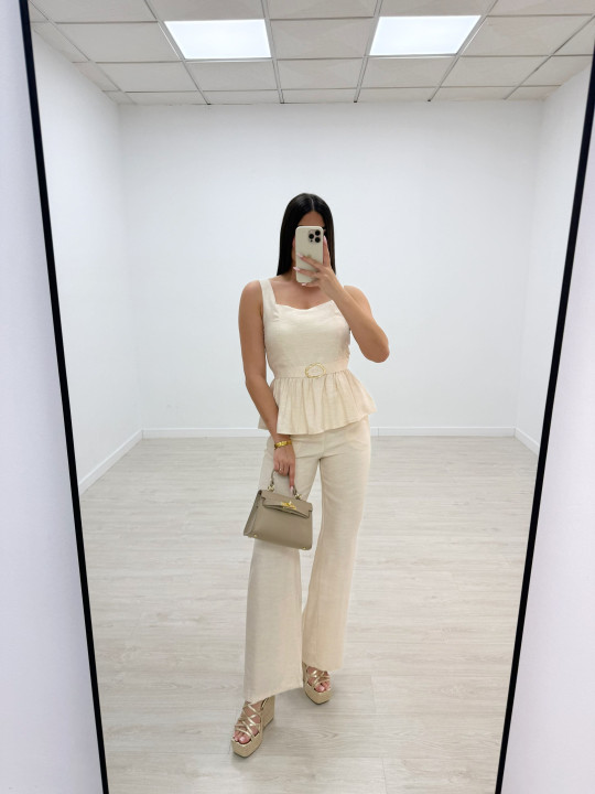 CONJUNTO LINO - BEIGE (DG88014)