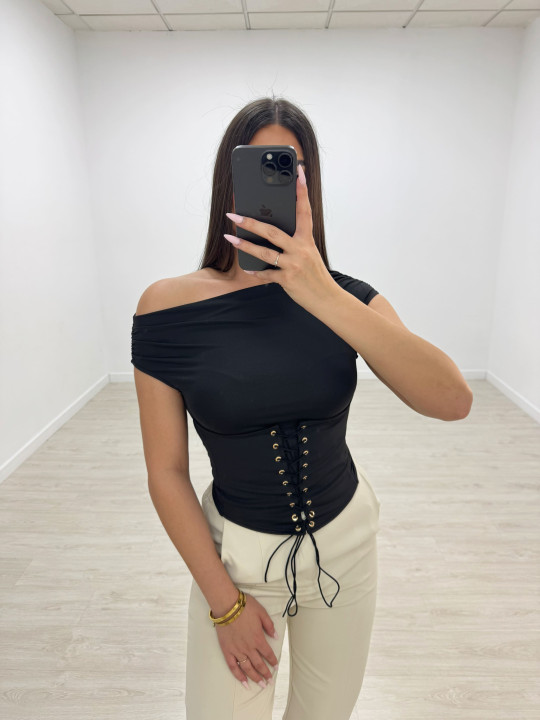 CAMISETA CORSÉ - NEGRA