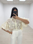 BLUSA BORDADA PREMIUM - BEIGE