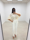 BLUSA BORDADA PREMIUM - BEIGE