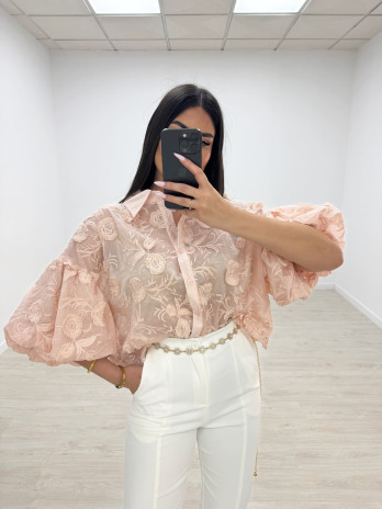 BLUSA BORDADA PREMIUM - ROSA