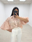 BLUSA BORDADA PREMIUM - ROSA