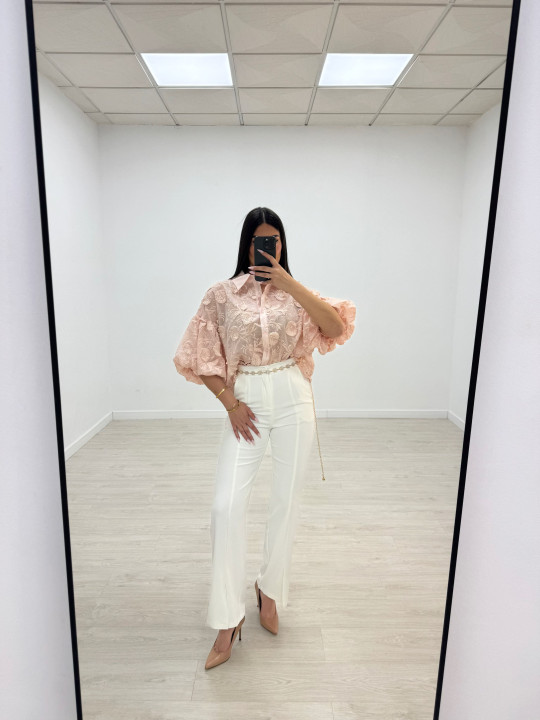 BLUSA BORDADA PREMIUM - ROSA