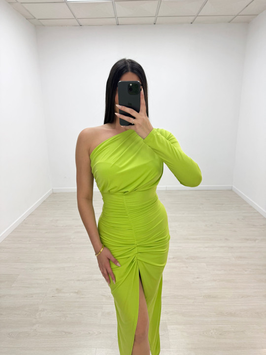 VESTIDO LARGO ASIMÉTRICO - LIMA
