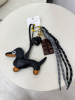 LLAVERO DOG - NEGRO (PIEL 100%)