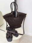 BOLSO EXCLUSIVO RAFIA - MARRÓN