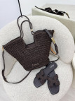 BOLSO EXCLUSIVO RAFIA - MARRÓN