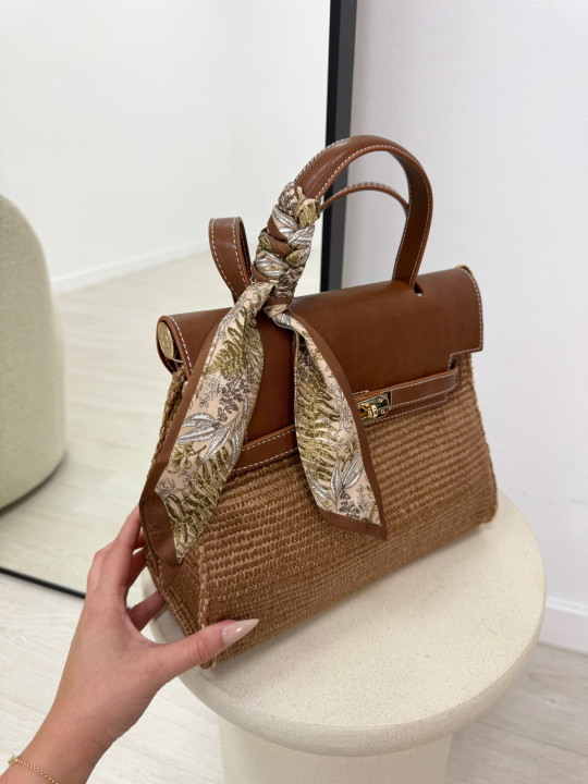BOLSO KELLY RAFIA EXCLUSIVO - MATERIAL (PIEL 100%)