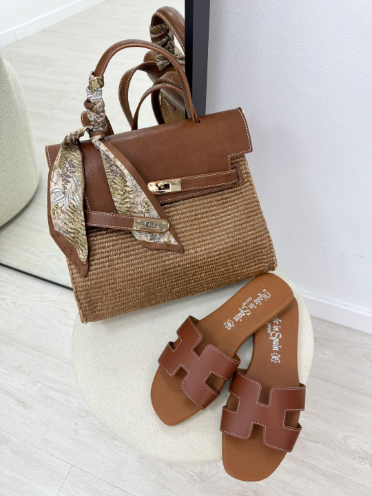 BOLSO KELLY RAFIA EXCLUSIVO - MATERIAL (PIEL 100%)