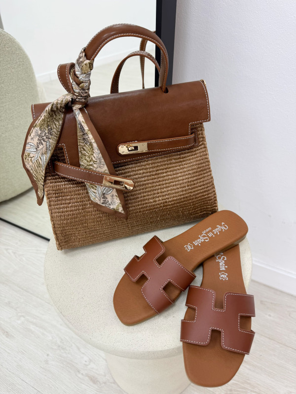 BOLSO KELLY RAFIA EXCLUSIVO - MATERIAL (PIEL 100%)