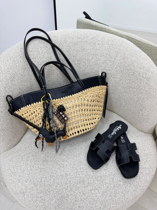 BOLSO POLENE PREMIUM - NEGRO (PIEL 100%)