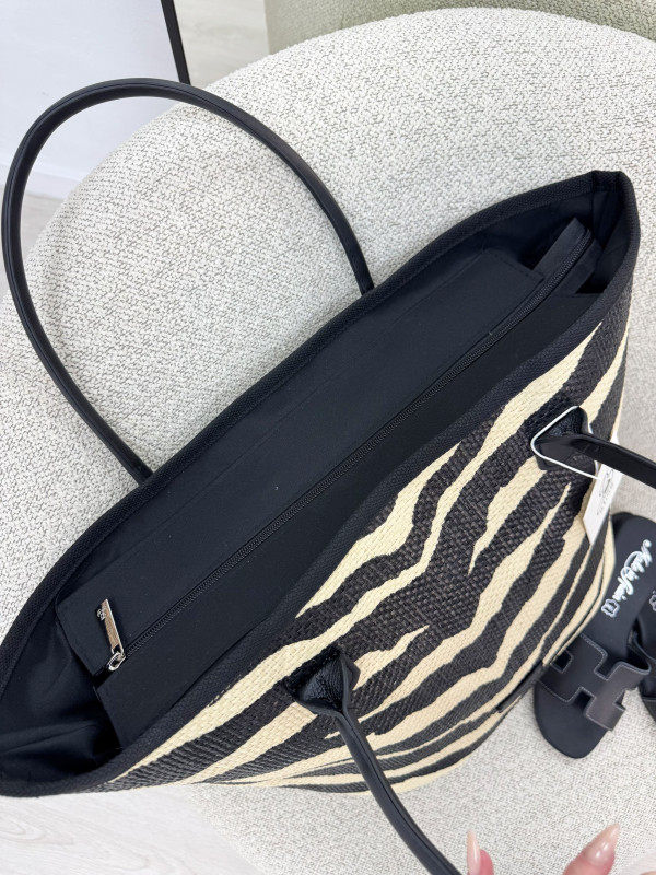 BOLSO SHOPPER CEBRA - NEGRO