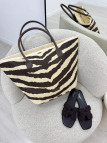 BOLSO SHOPPER CEBRA - MARRÓN