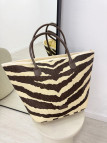 BOLSO SHOPPER CEBRA - MARRÓN