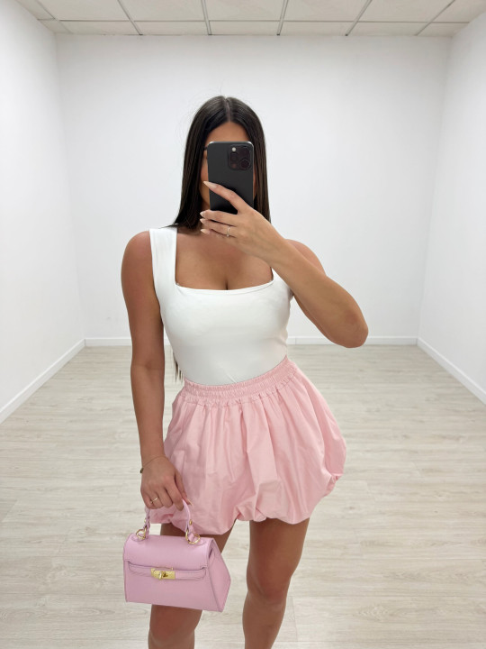 FALDA MINI GLOBO - ROSA